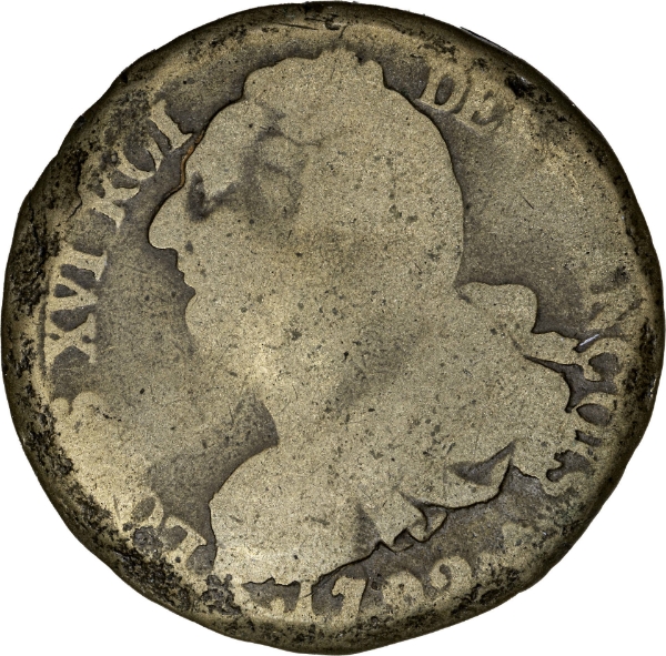 France Louis XVI 2 Sol, Fair_obv