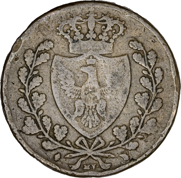 Sardinia, 5 Centesimi, Fine-obv