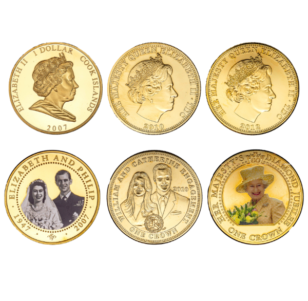 Five Different Plated Commemorative Crowns_main
