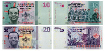 Swaziland 10 & 20 Emalangeni Pair Unc