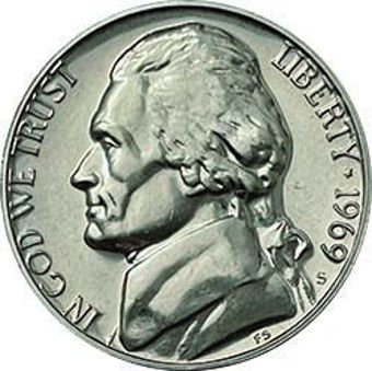 United States of America, 8 Different Jefferson Nickels in Proof_obv_1969