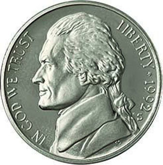 United States of America, 8 Different Jefferson Nickels in Proof_obv_1992