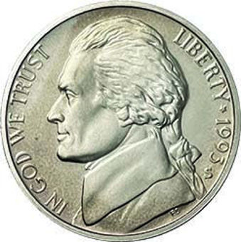 United States of America, 8 Different Jefferson Nickels in Proof_obv_1993