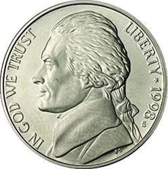 United States of America, 8 Different Jefferson Nickels in Proof_obv_1998