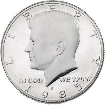 10 Different Kennedy Proof Half Dollars_obv_1985