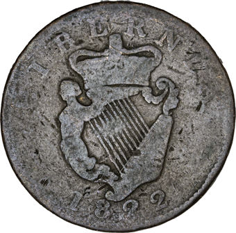 Ireland, George IV, Halfpenny, Fair_rev
