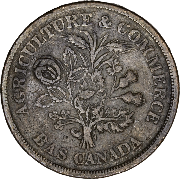 Lower Canada One Sou, Very Fine_obv