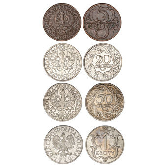 Polish Inter-War 4-Coin Set, Extremely Fine_main