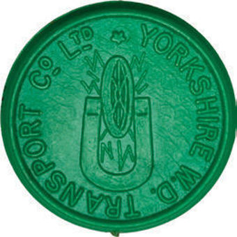 Yorkshire Woollen District 2d Transport Token_obv