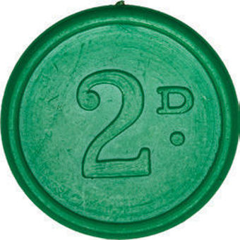Yorkshire Woollen District 2d Transport Token_rev