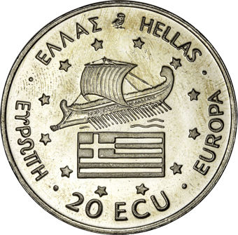 Greece Pattern 20 Ecu 1994 Alexander The Great_obv