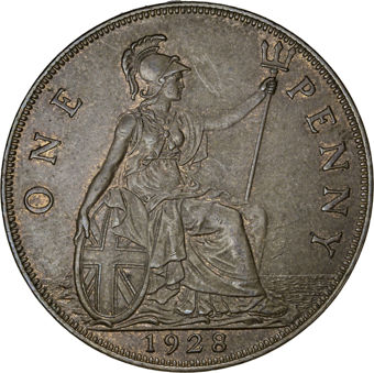George V Penny 1928 Uncirculated_rev