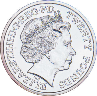 Elizabeth II, £20 Fine Silver, 2014 - World War I Outbreak_obv