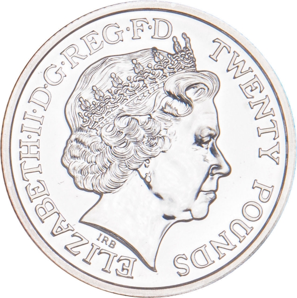 Elizabeth II, £20 Fine Silver, 2013 - A Timeless First_obv