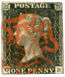 Penny Black Used 2-3 Margins + Souvenir Sheet & FDC_three edges