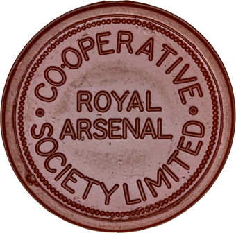Pair of £1 & £2 Royal Arsenal Co-Op Tokens_obv_1