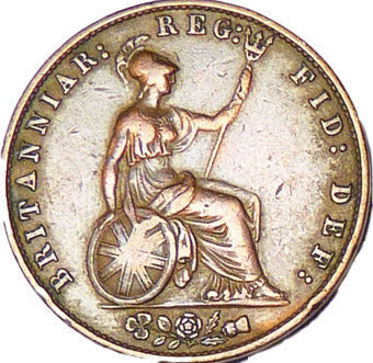 Victoria, Halfpenny, 1858, Fine_rev