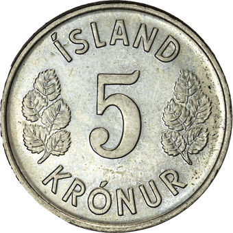 Four Iceland Kroner Coins_rev_5