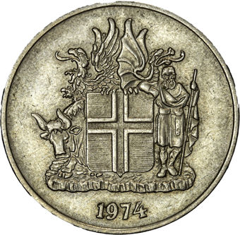 Four Iceland Kroner Coins_obv_10