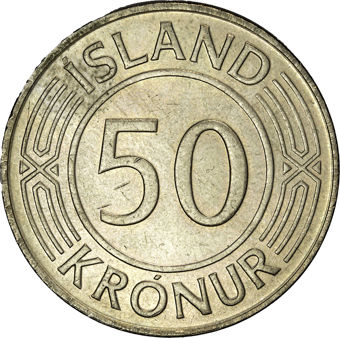 Four Iceland Kroner Coins_rev_50