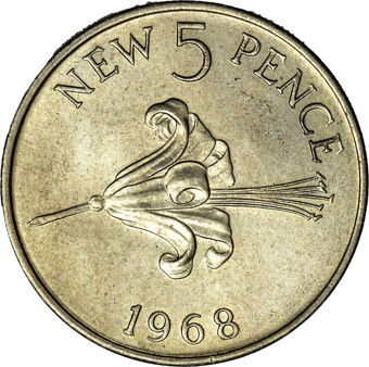 1968 5p & 10p Channel Islands & UK Set (6 coins)_guernsey_5_rev