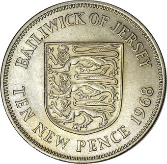1968 5p & 10p Channel Islands & UK Set (6 coins)_jersey_10_rev