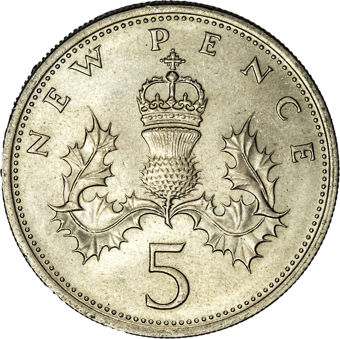 1968 5p & 10p Channel Islands & UK Set (6 coins)_UK_rev_5