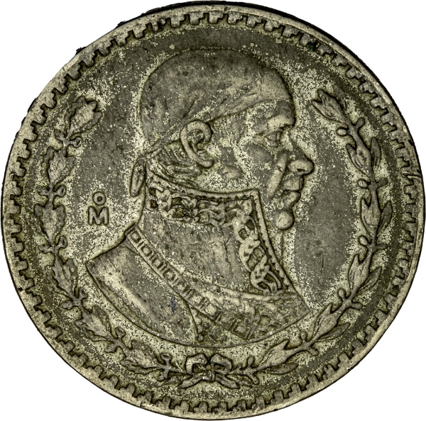 Mexico Last Silver Peso 1957-67 Very Fine_obv