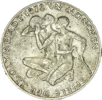 Germany 10 DM 1972 Olympic Athletes KM.132_rev