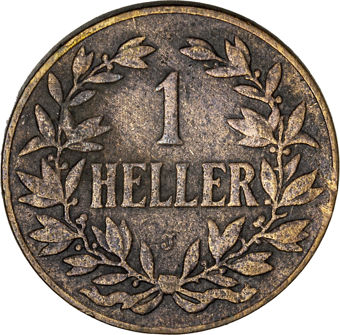 German East Africa 1 Heller 1904-16_rev