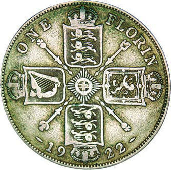 1922 George V Silver Florin_rev