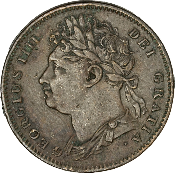 George IV, Farthing, Laureate Head, 1822, Fine_Obv