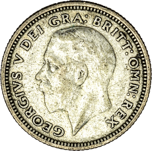 George V Sixpence 1927 Very Fine_obv