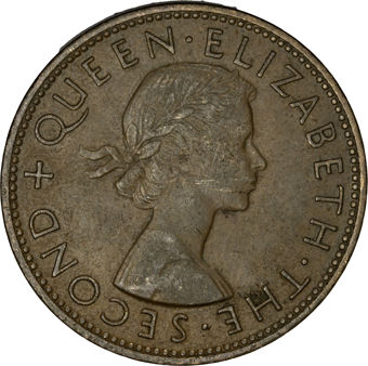 Three New Zealand Elizabeth II Pennies_obv