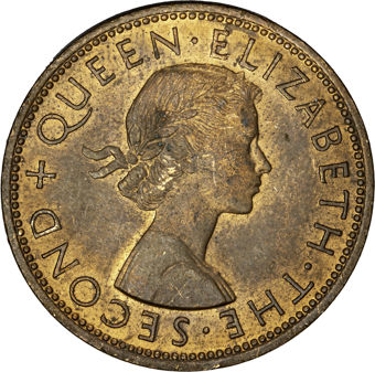 Three New Zealand Elizabeth II Pennies_obv