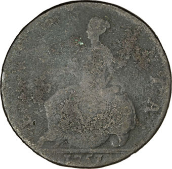 George II, Halfpenny (Old Head) Fair_rev