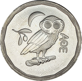 St. Helena, Charles III, £1 2024 One Ounce Athenian Owl_rev