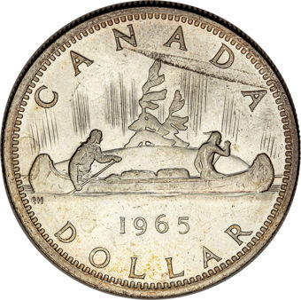 Canada Silver Dollar 1965 Unc_rev