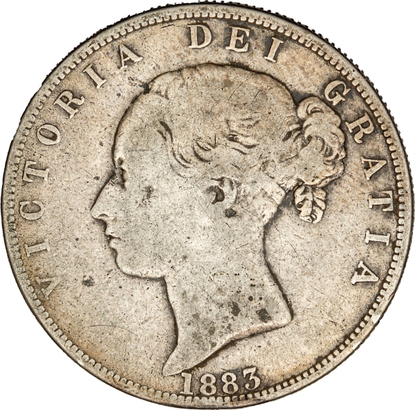 Victoria Young Head Half Crown Nearly Fine_obv