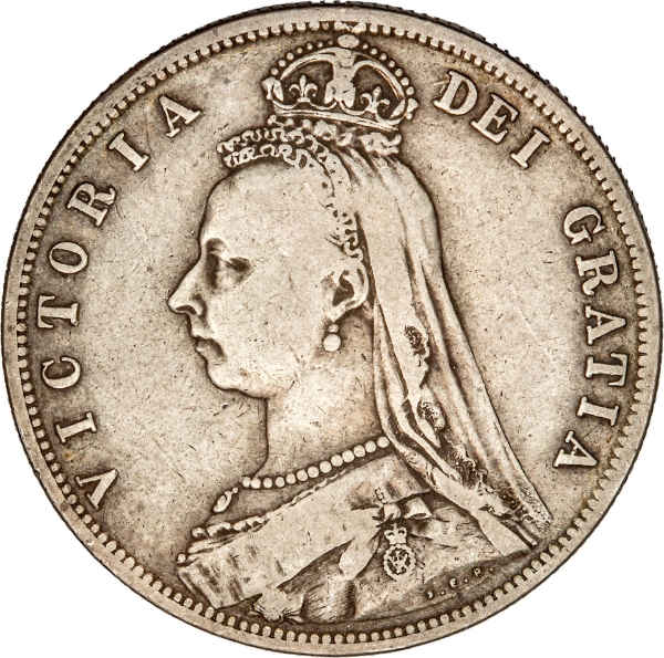 Victoria, Jubilee Head Halfcrown, 1887 Fine_obv