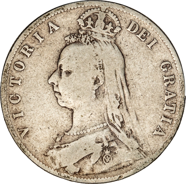 Victoria, Jubilee Head Halfcrown, 1890 VG-Fine_obv