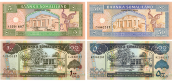 Somaliland  Set (4) 5-500 Shillings Unc-main