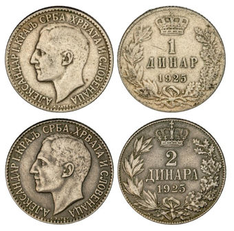 Pre-Yugoslavia 1 and 2 Dinar Pair_main