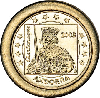Rare Andorra Uniface Euro Patterns_10c_obv