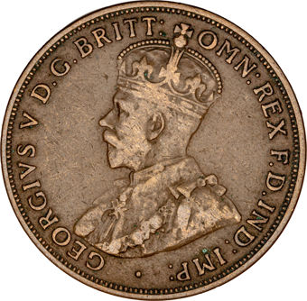 Australia, George V Calcutta Mint Penny_obv