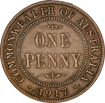 Australia, George V Calcutta Mint Penny_rev