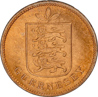 Guernsey 1 Double 1899 BU_obv