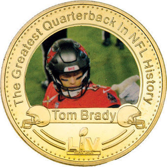 Tom Brady with black helmet Medal_obv