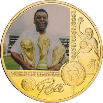 Pele Medal with Three World Cups_obv