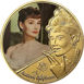 Audrey Hepburn Medal wearing low cut dress_obv